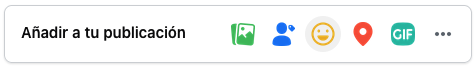 Botón de sentimiento/actividad en Facebook
