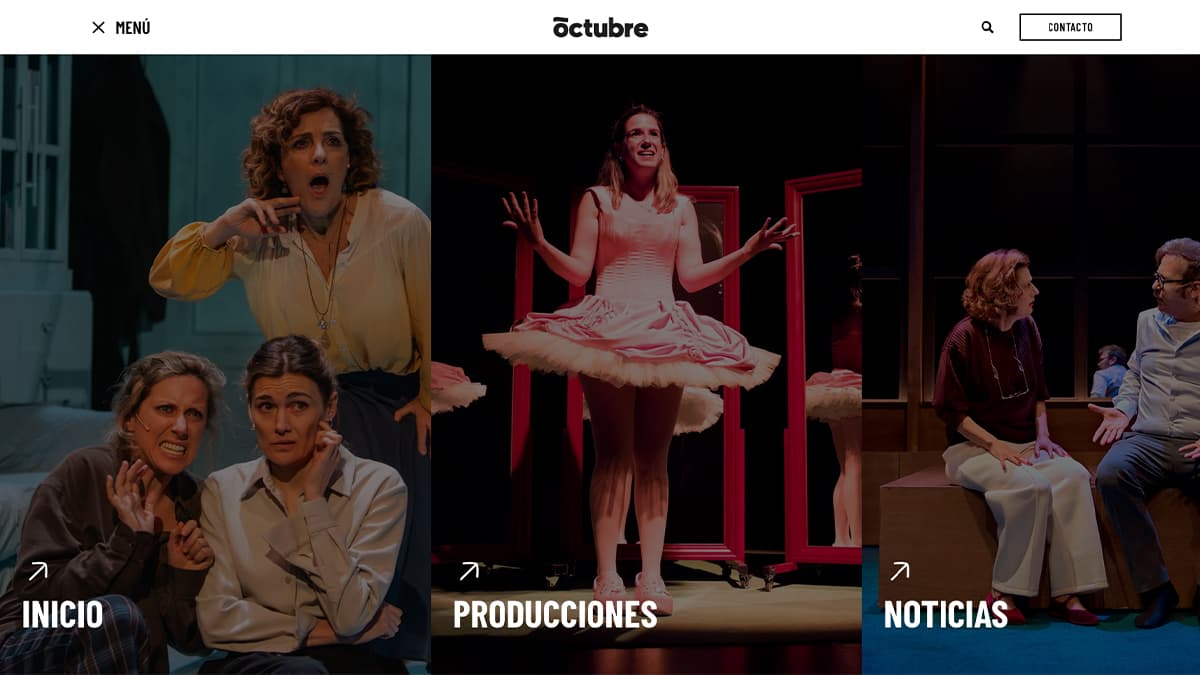 Menú de navegación Octubre Producciones