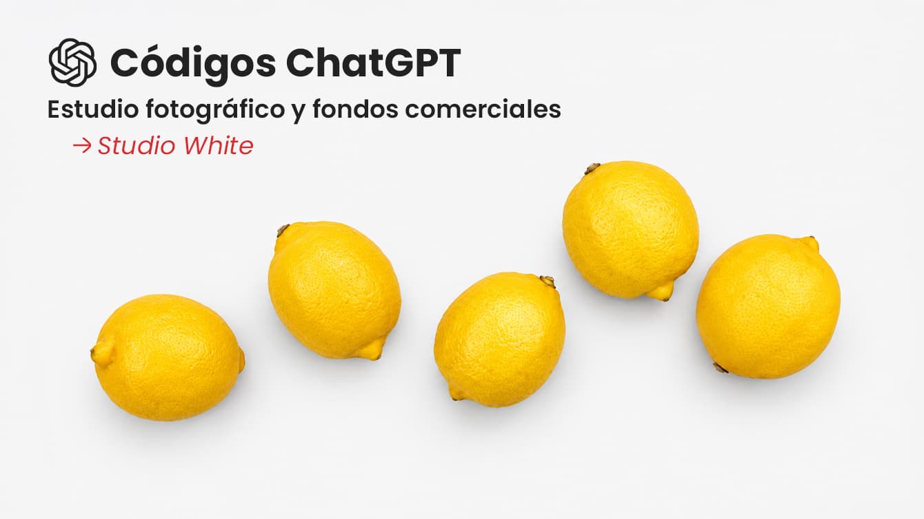 Códigos de ChatGPT para imágenes | Estudio fotográfico y fondos comerciales